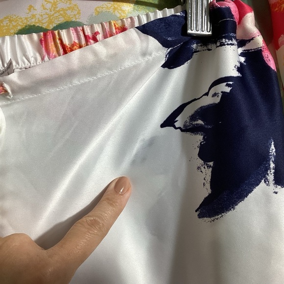 Natori Womens Floral Satin 2pc Pajama Set Size S Designer Chic Silky Ankle Pant - Picture 16 of 16